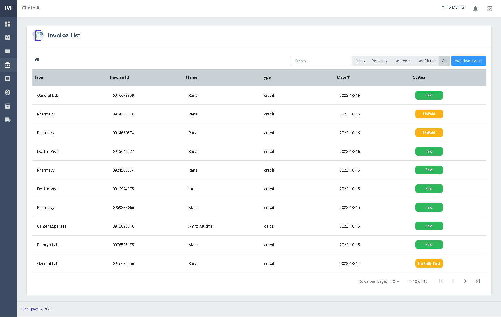 IVF Center ERP System — Screenshot 3